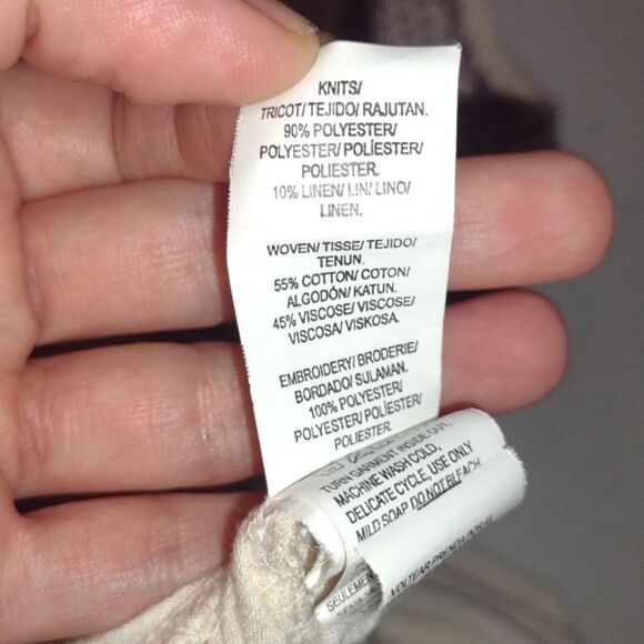 Lucky Brand Embroidered Peasant Blouse boho size small long sleeve - Picture 4 of 10